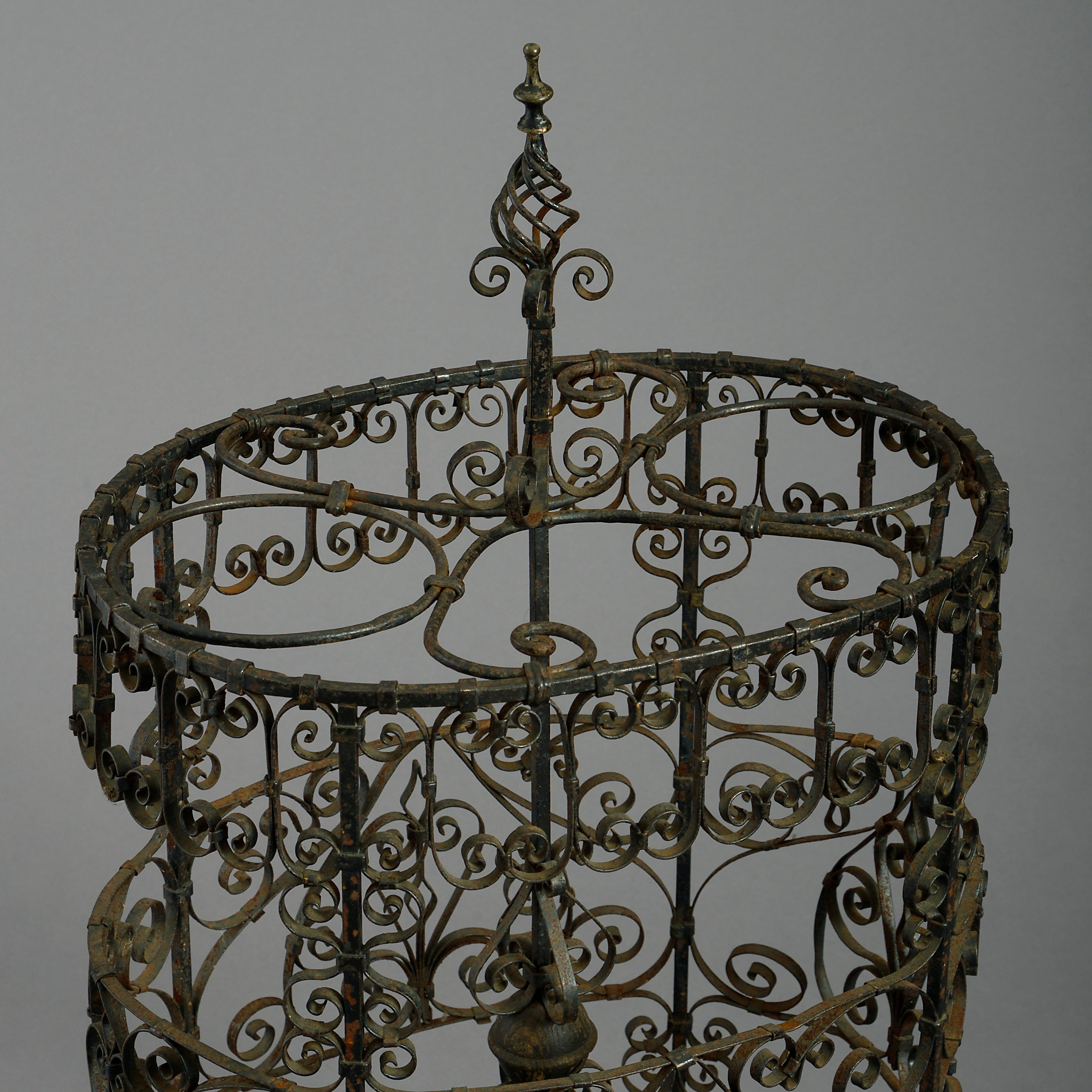 Cast 19th Century Wrought Iron Umbrella and Stick Stand