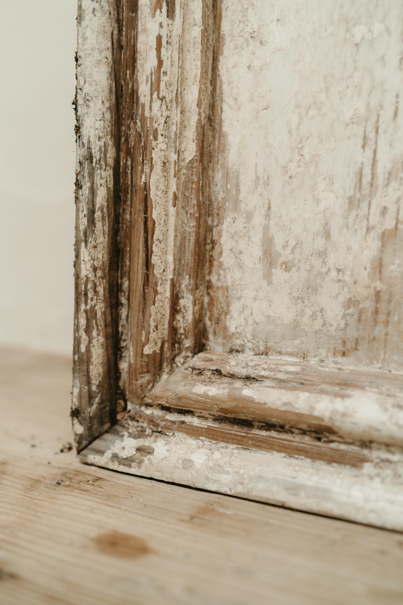 Specchio con cornice in legno di pino a figura intera del XIX secolo in vendita 6
