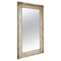 19th century xl full length pineframed mirror