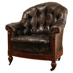19th Century XL Leather Armchair 