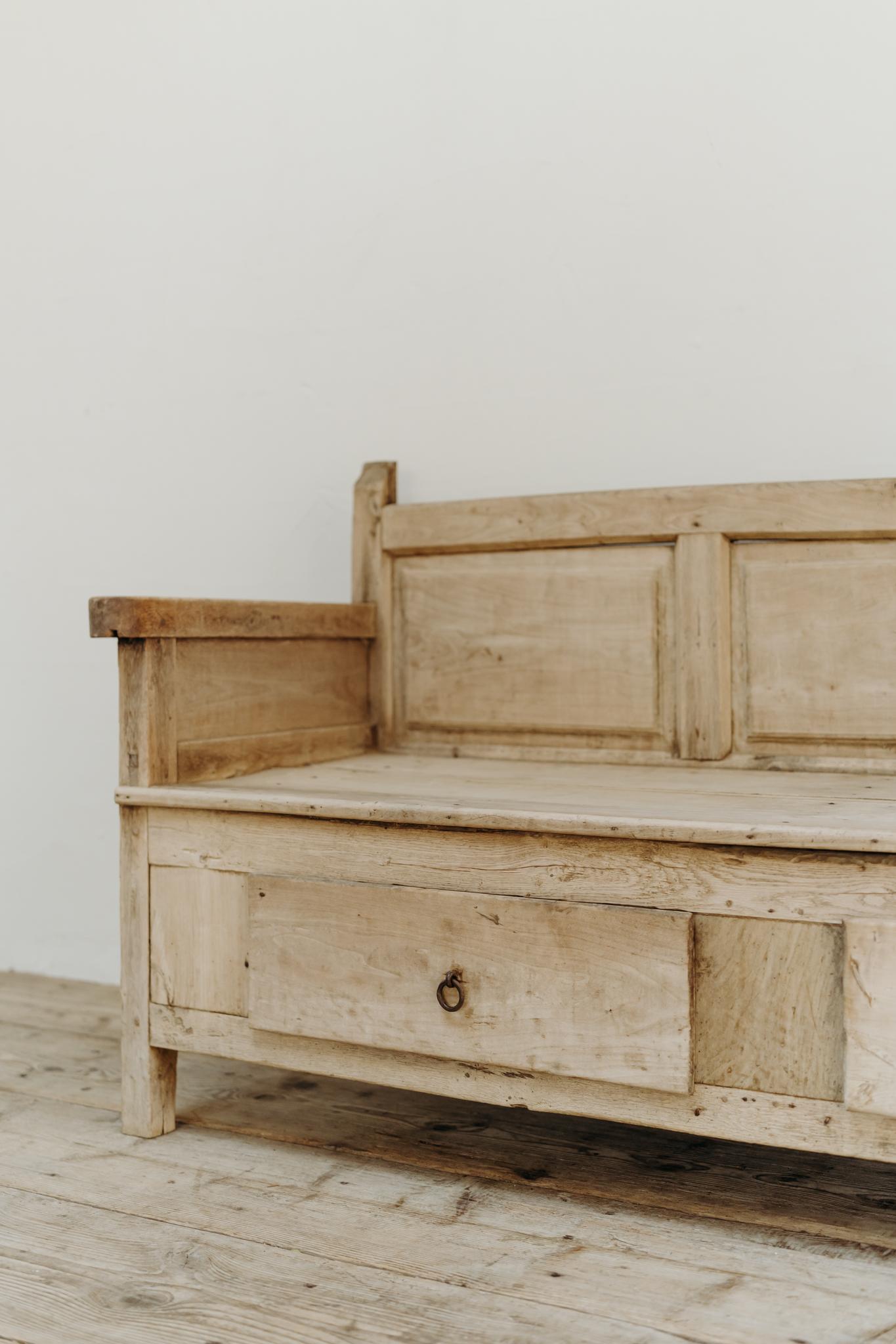 Banc xl du 19e siècle en chêne/érable en vente 4