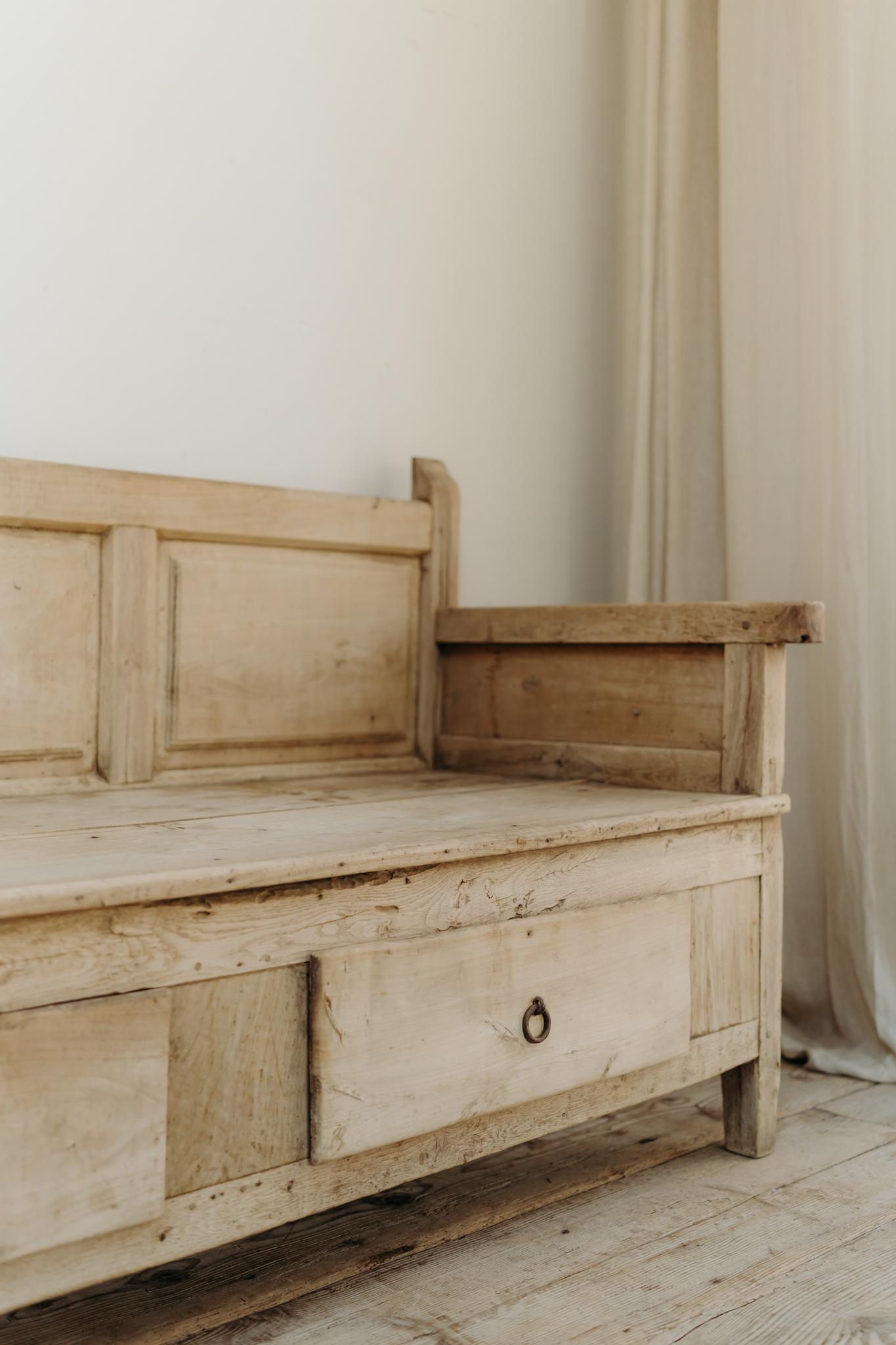 Banc xl du 19e siècle en chêne/érable en vente 6