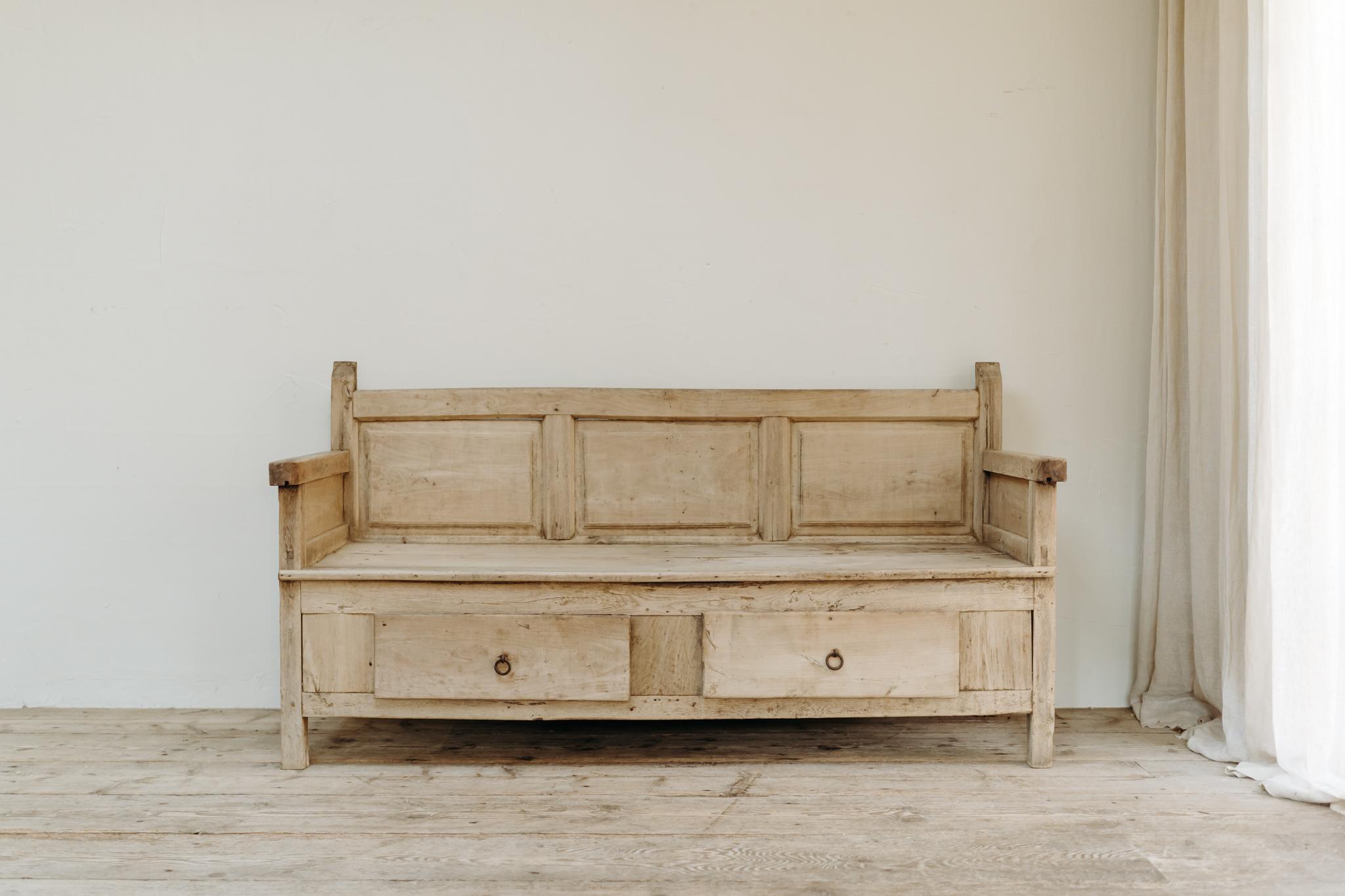 Banc xl du 19e siècle en chêne/érable en vente 2