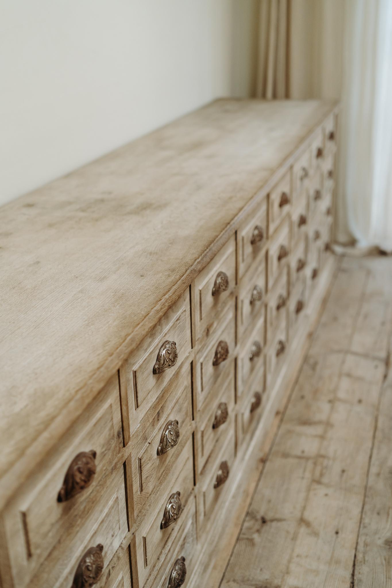 Banco francese in legno di quercia del XIX secolo 4