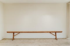 banco de madera de pino xl del siglo xix