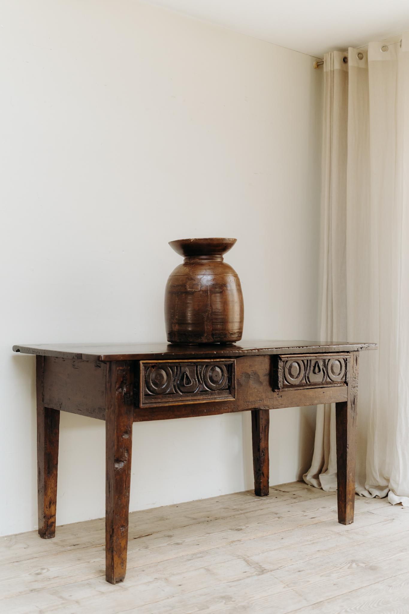 Legno di alberi da frutto Vaso xl del XIX secolo ... in vendita