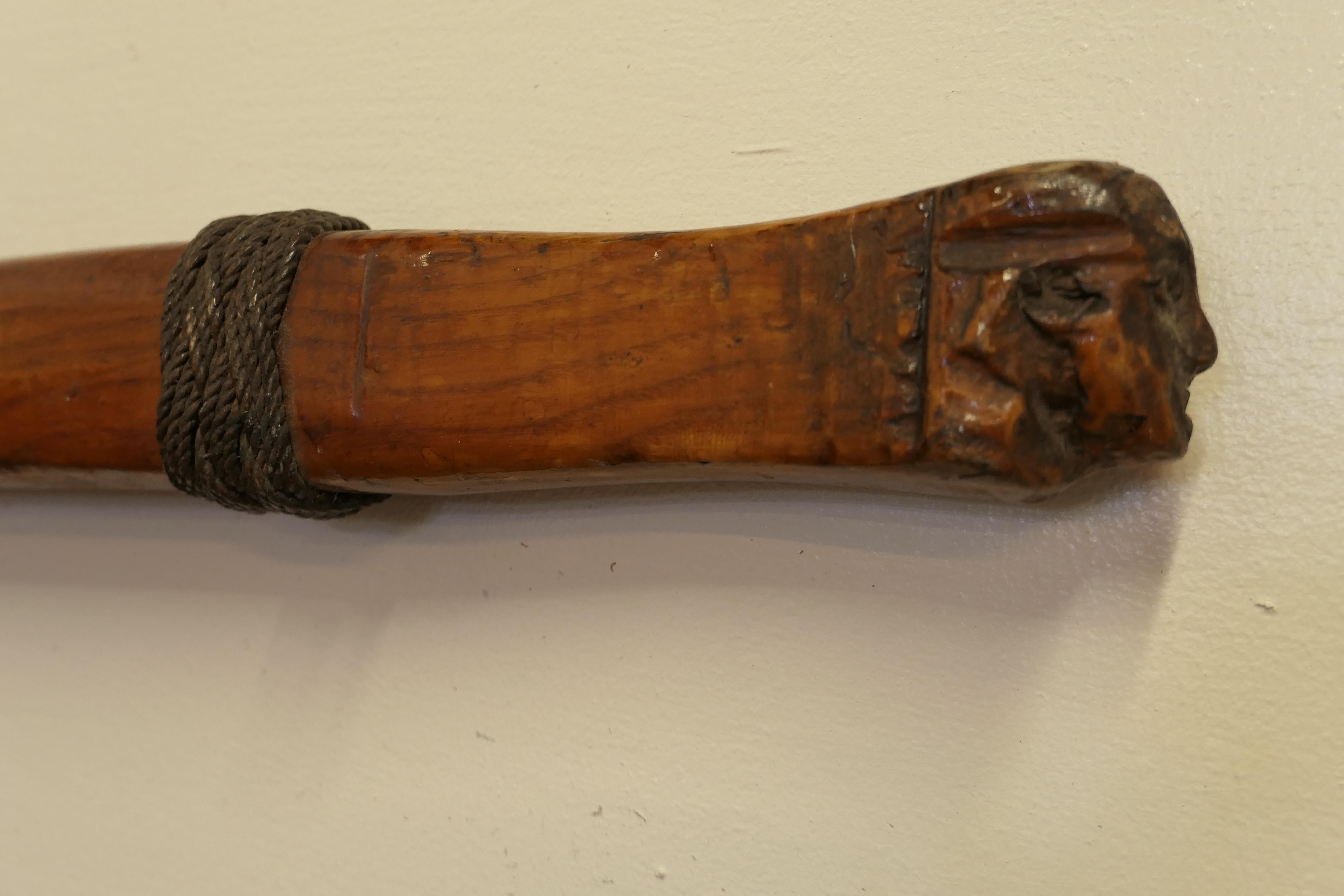 19th Century Yacht Rudder and Carved Tiller For Sale 1