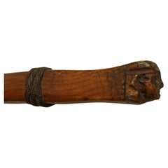 Used 19th Century Yacht Rudder and Carved Tiller