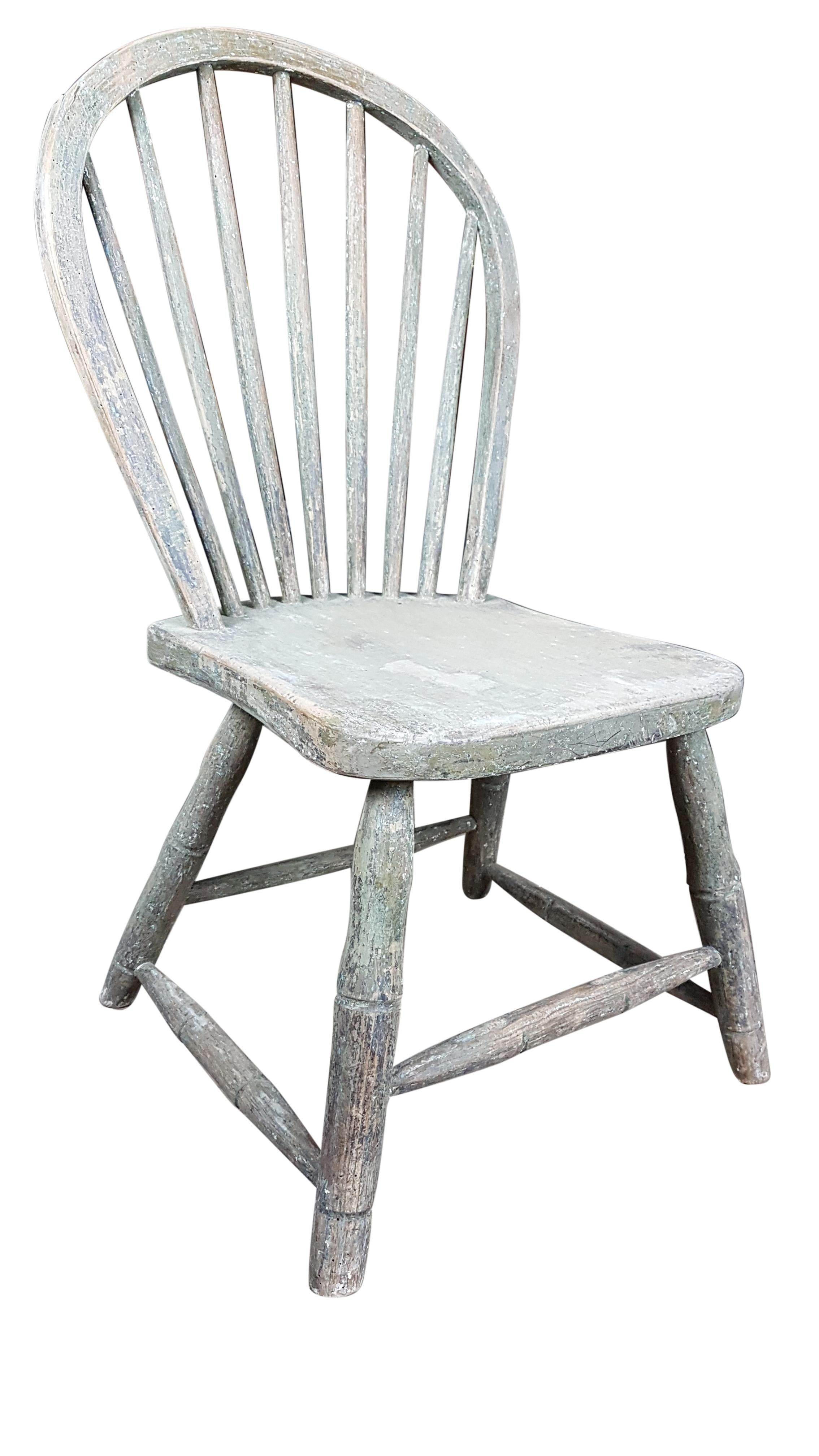Painted 19th Century Yealmpton Chair in Original Finish For Sale