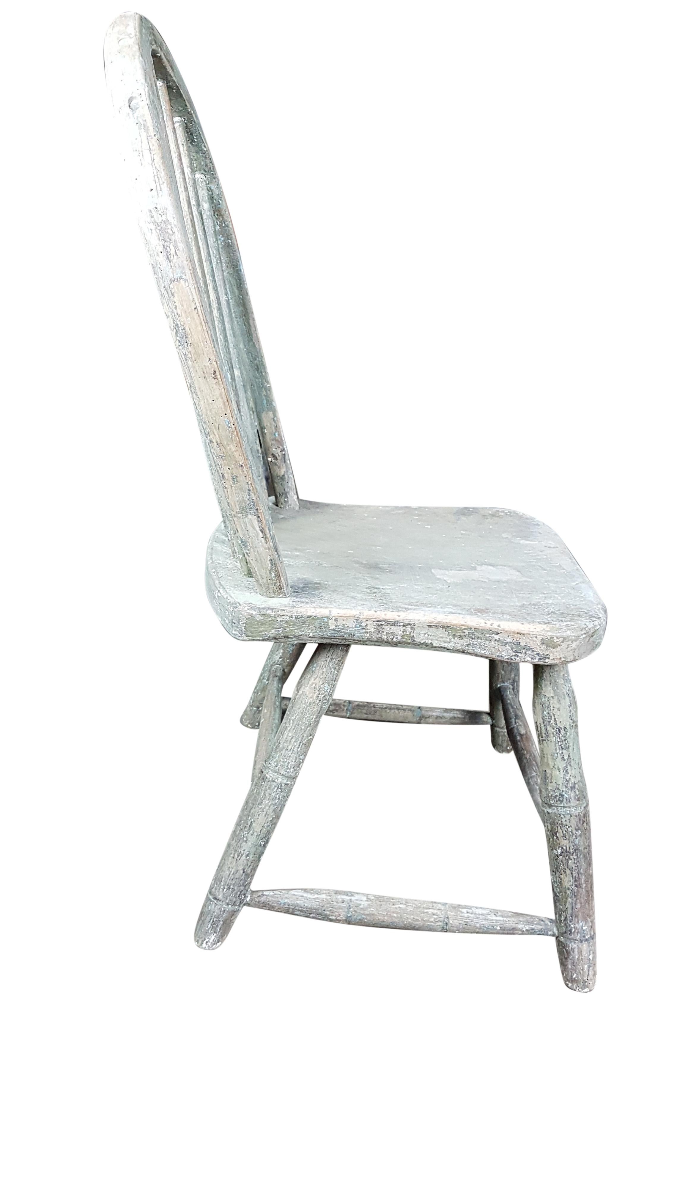 19th Century Yealmpton Chair in Original Finish In Distressed Condition For Sale In Bodicote, Oxfordshire