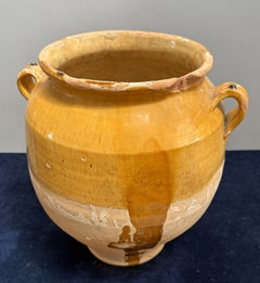 19th Century Yellow Glazed Terra Cotta "Confit" Pot