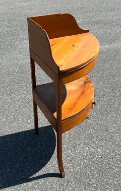 19th Century Yellow Pine Two Tier Corner Washstand