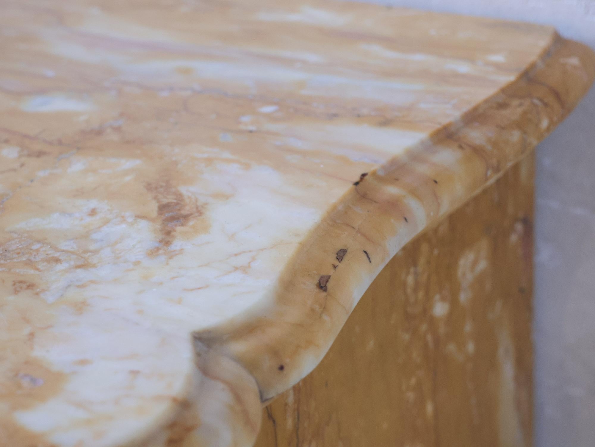19th-Century yellow Siena marble mantelpiece For Sale 11