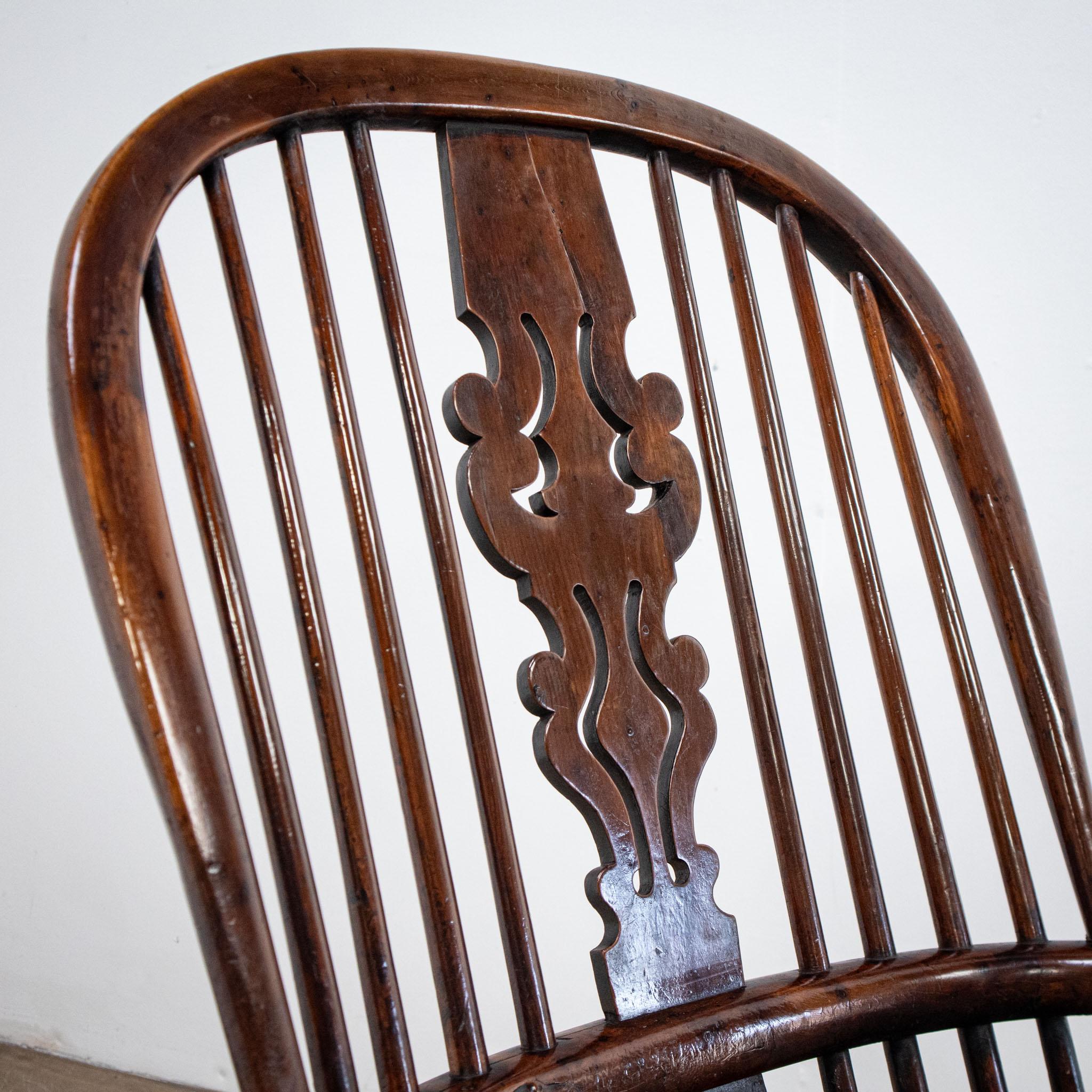 19th Century Yew Rocking Chair by J. Spencer For Sale 2