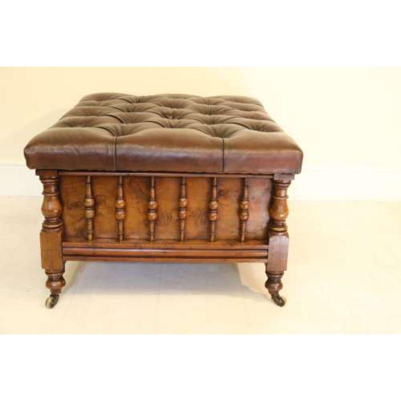19th Century Yew Wood Large Country House Stool with Storage, circa 1830 12