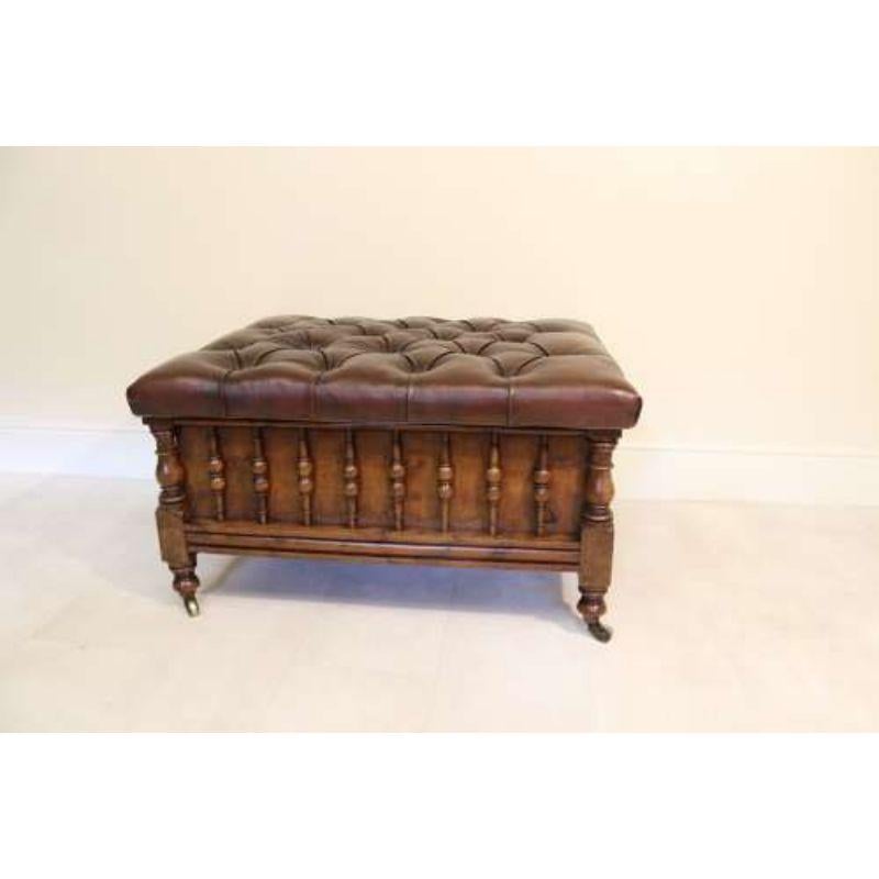 19th Century Yew Wood Large Country House Stool with Storage, circa 1830 In Good Condition In Central England, GB
