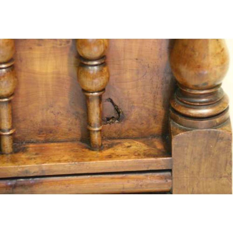 19th Century Yew Wood Large Country House Stool with Storage, circa 1830 3
