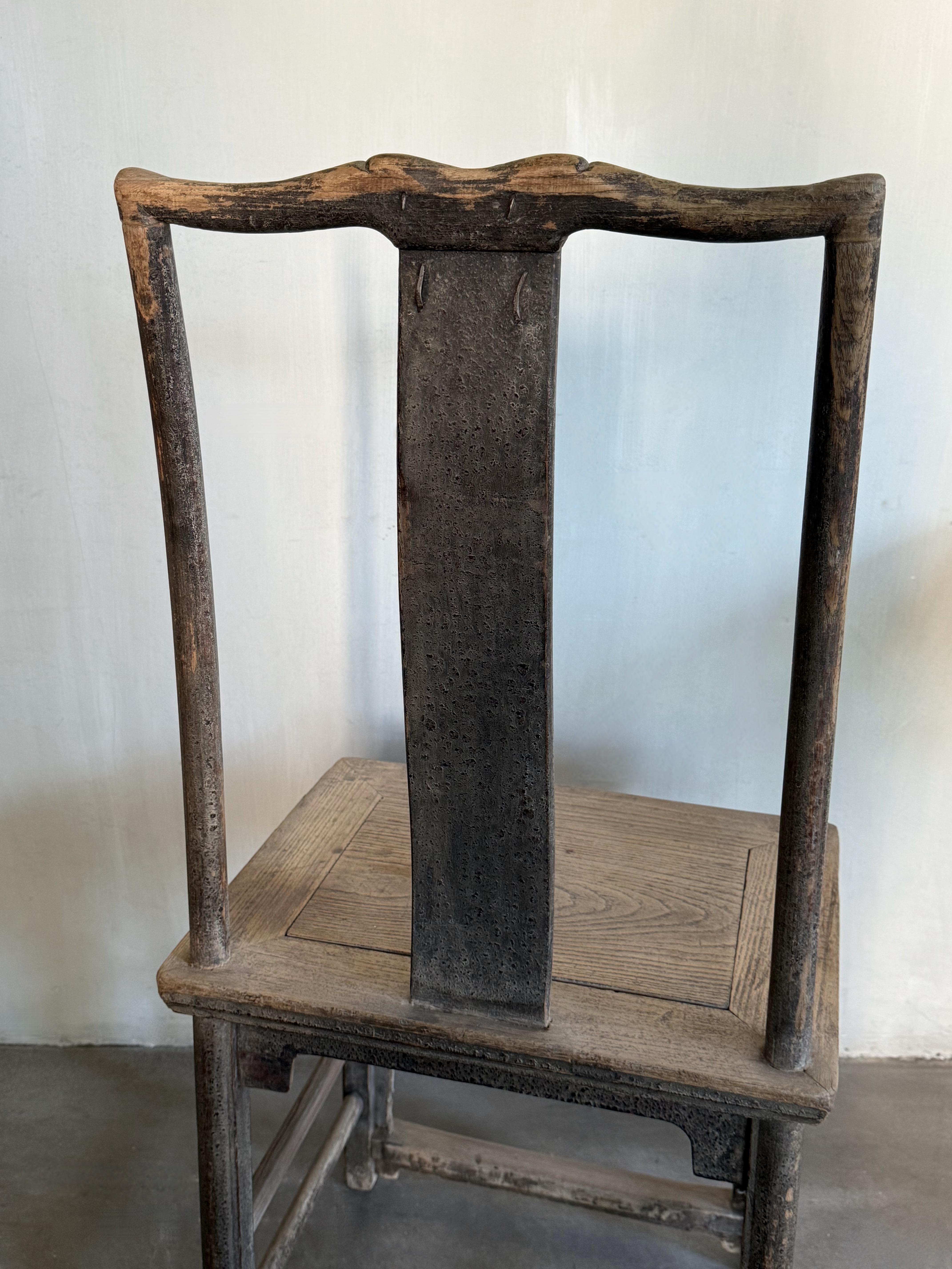 Hand-Crafted 19th Century Yoke Back Chair For Sale