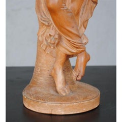 Siglo XIX, Mujer joven drapeada Sello de terracota Lacour