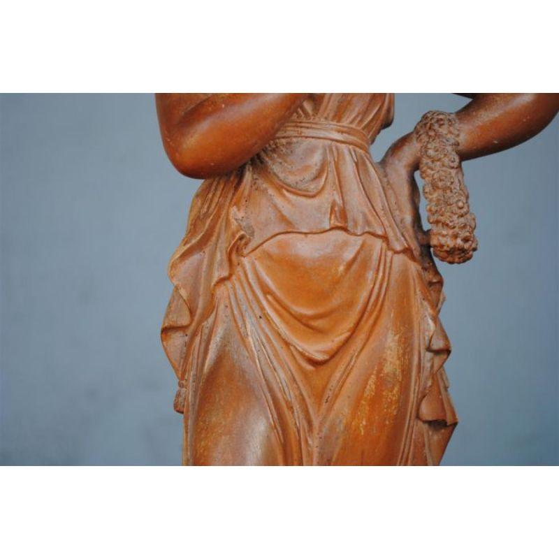 19th Century, Young Woman Draped Terracotta Lacour Stamp For Sale 1