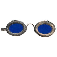 19th century zinc and glass optician trade sign