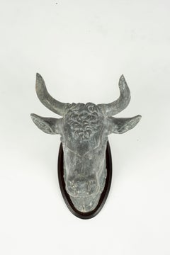 19th Century Zinc Bull's Head Butcher's Sign