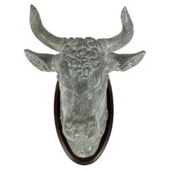 19th Century Zinc Bull's Head Butcher's Sign