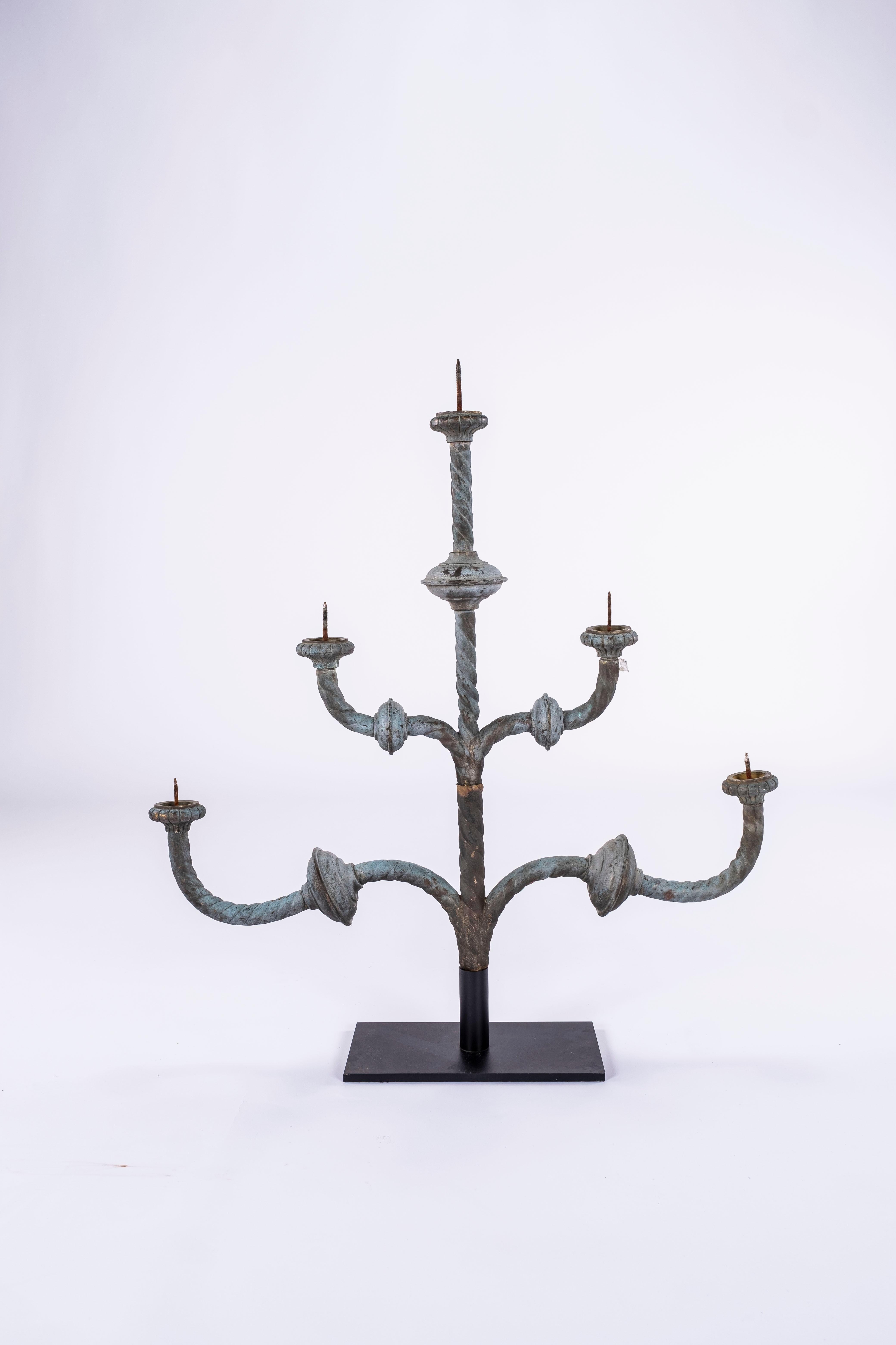 19th Century Zinc Candelabra In Good Condition For Sale In Houston, TX