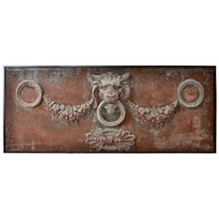 19th Century Zinc Decorative Panel