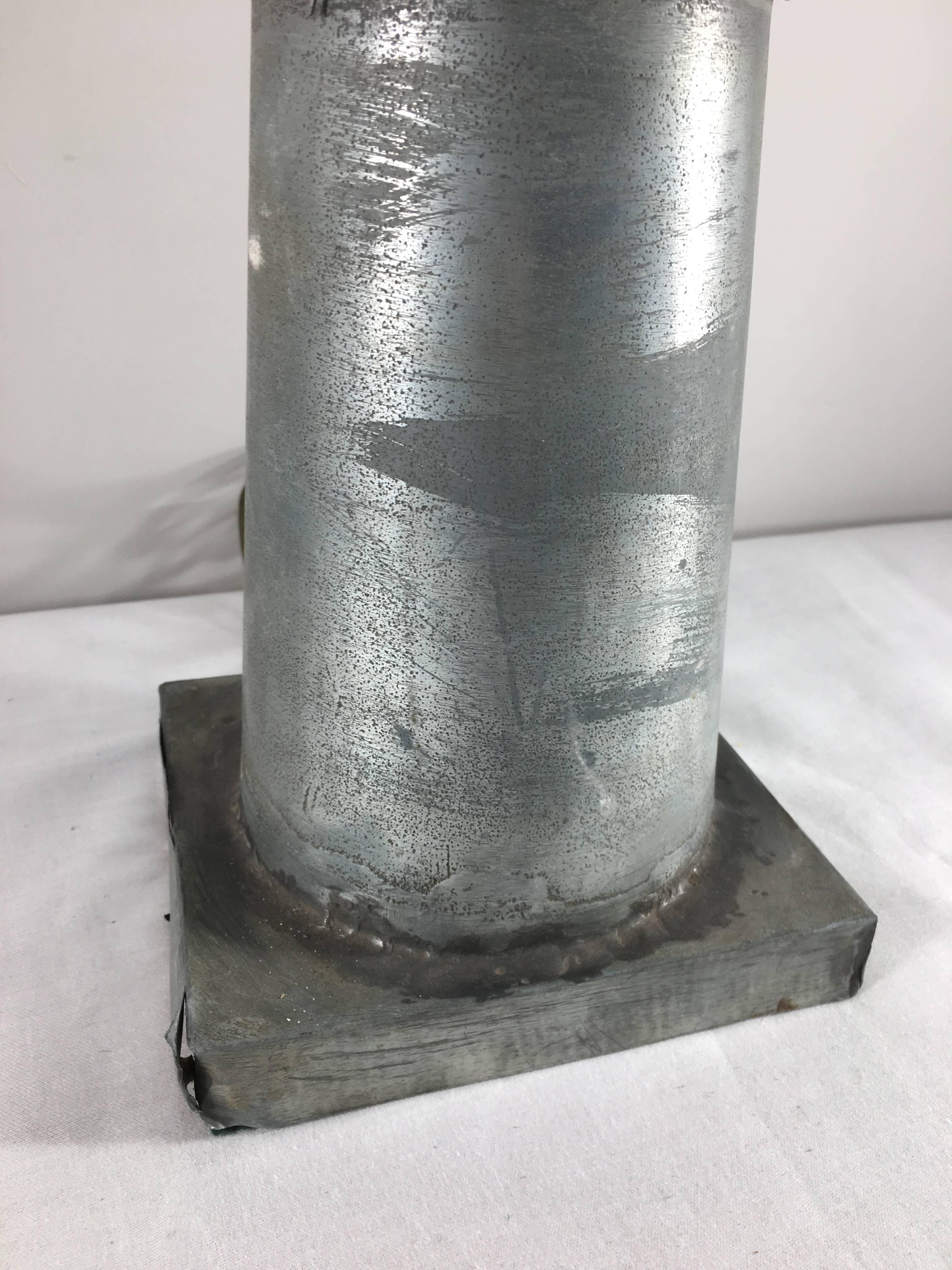 Remate de Zinc del Siglo XIX Montado como Lámpara en venta 1