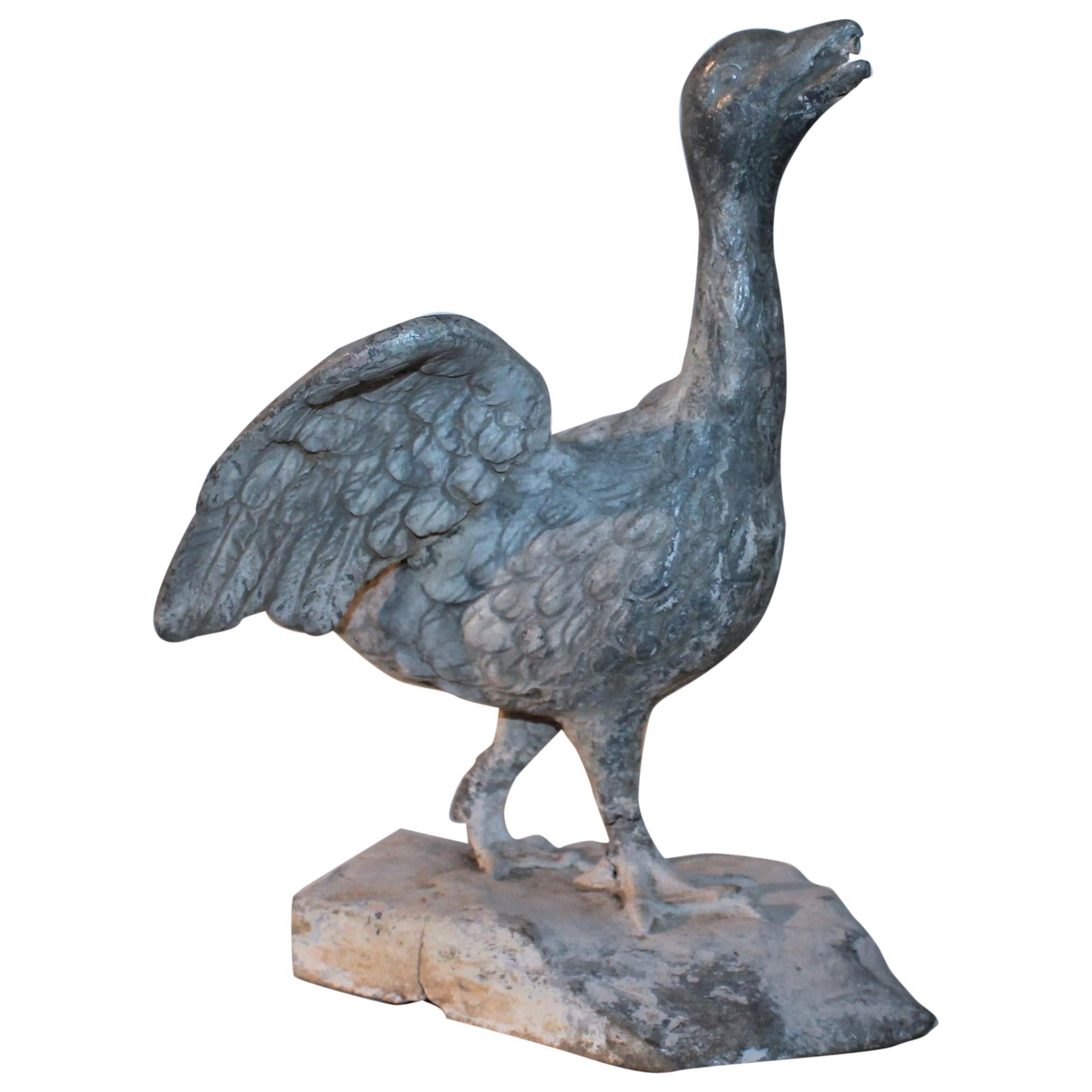 19th Century Zinc Folk Art Baby Goose