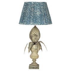 Antique 19th Century Zinc Pineapple Lamp