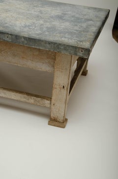 19th Century Zinc Top Coffee Table, France, circa 1860