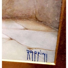 19th Century, a Fruit Seller Painting by V. Rappini