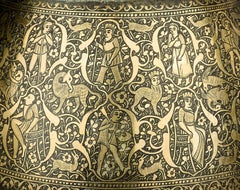 19th Century, Qajar Brass Huqqa Base, Iran