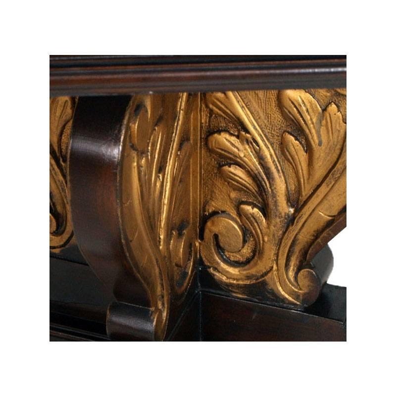 Renaissance Revival 19th Century, Renaissance Octagonal Table Massive Hand-Carved Ebonized Walnut