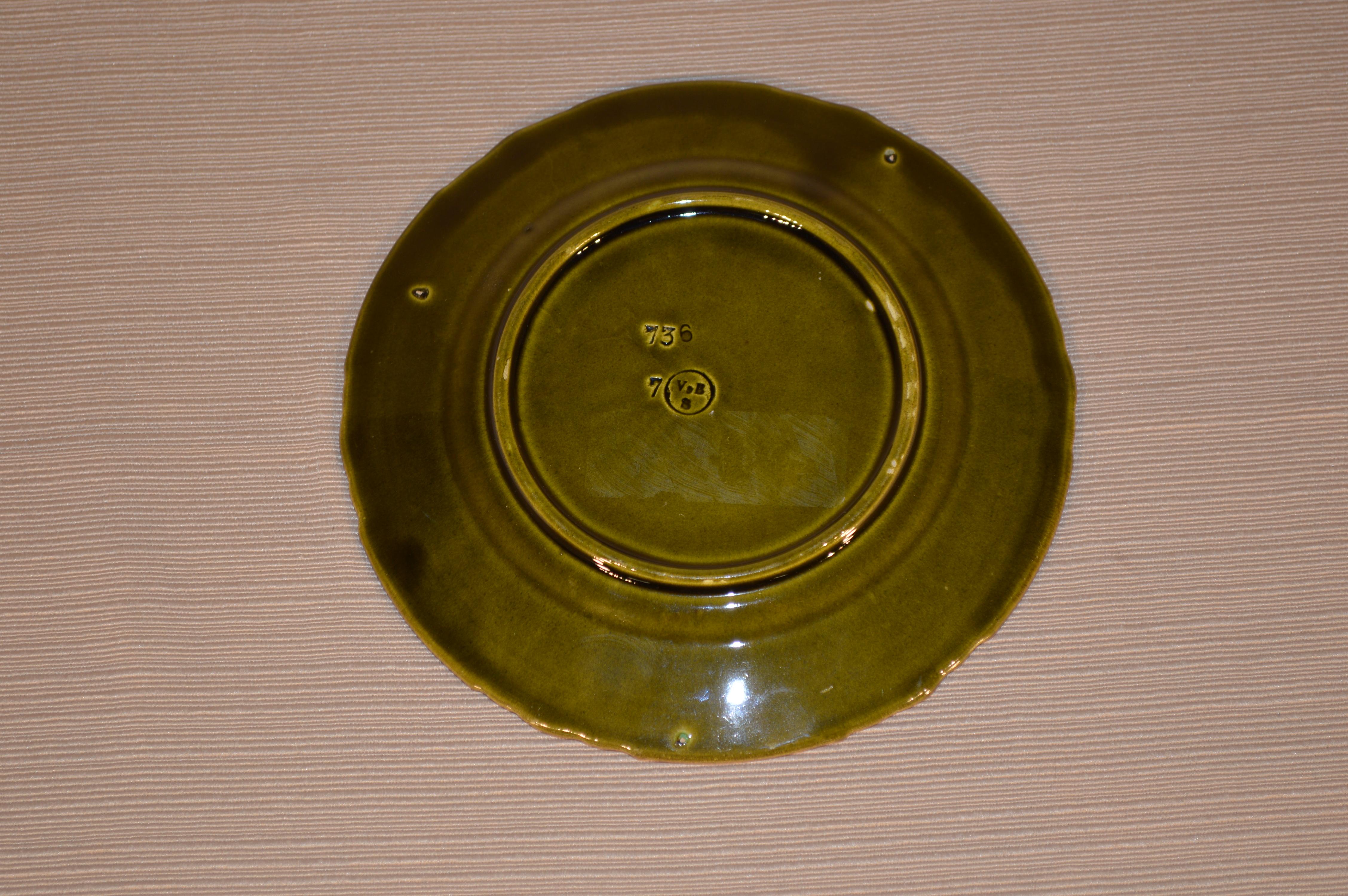 Glazed 19th Century Majolica Plate