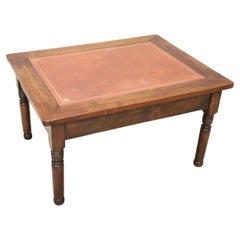 Grande table de canapé ou table basse italienne ancienne du 19ème siècle en bois de cerisier