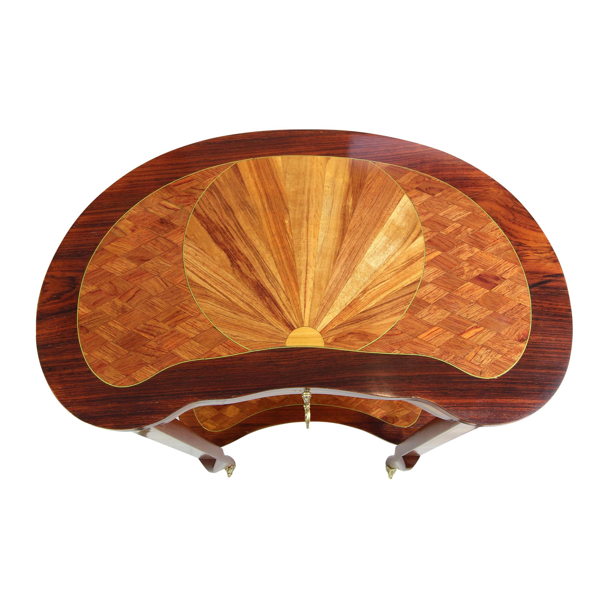 French 19th Cenurty Louis XV Style Marquetry Side Table For Sale