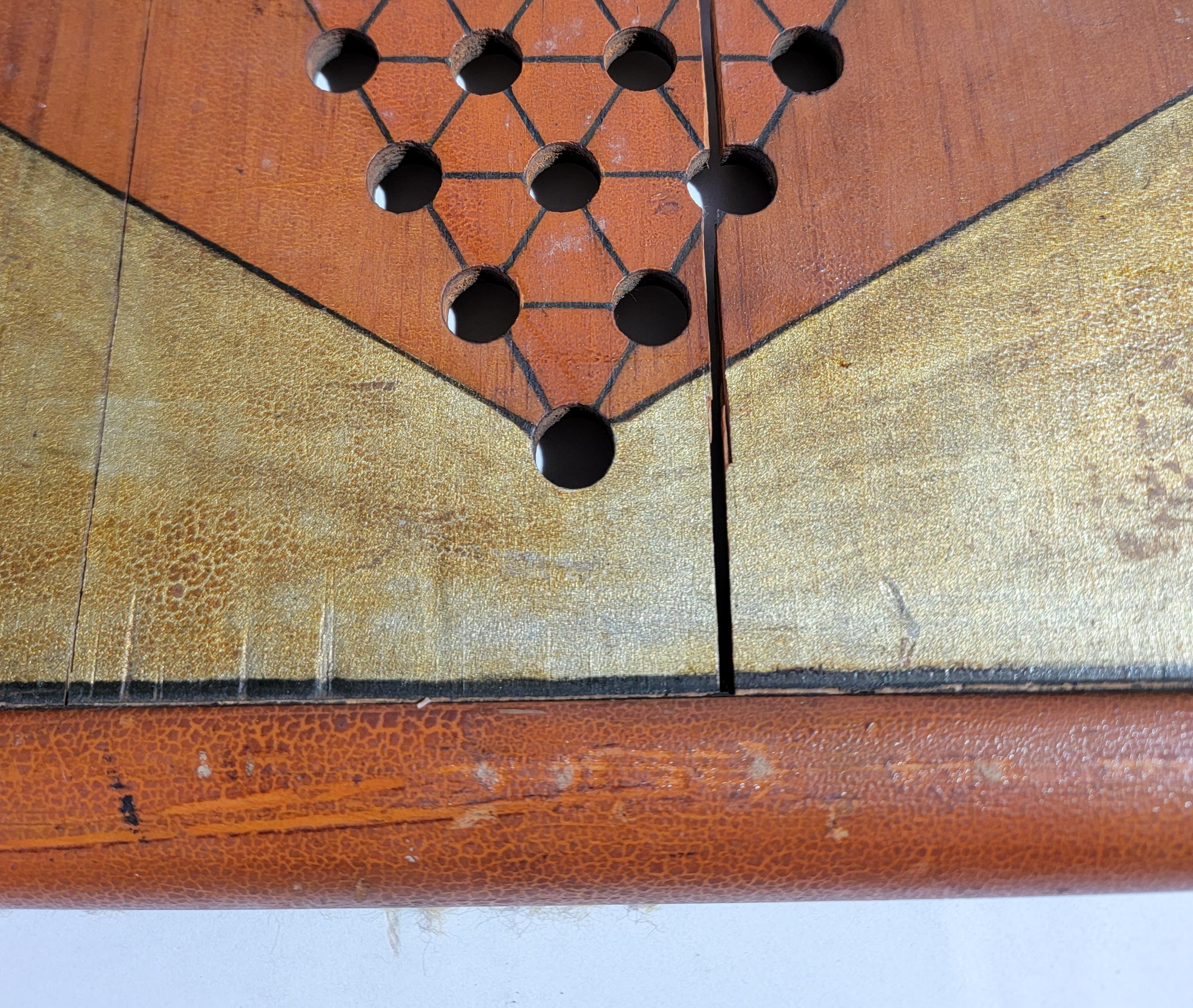 19th Chinese checkers game board with original paint form Pennsylvania. beautiful colors and patina.