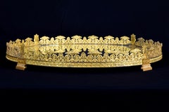 19th, Circular Ormolu Bronze French Centerpiece with Mirror