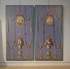 19th Century, Couple of Oil on Canvas Italian Neoclassical Style Paintings
