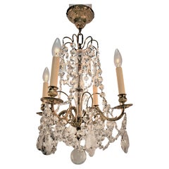 Antique 19th Crystal and bronze Chandelier #2