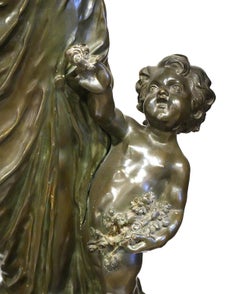 19th Ct. Bronze After Etienne Alexandre Stella French 37" 'Figure of Spring'