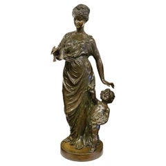 19th Ct. Bronze After Etienne Alexandre Stella French 37" 'Figure of Spring'
