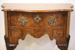 19th Ct. Dutch Queen Anne Style Dressing Table with Well Figured Walnut
