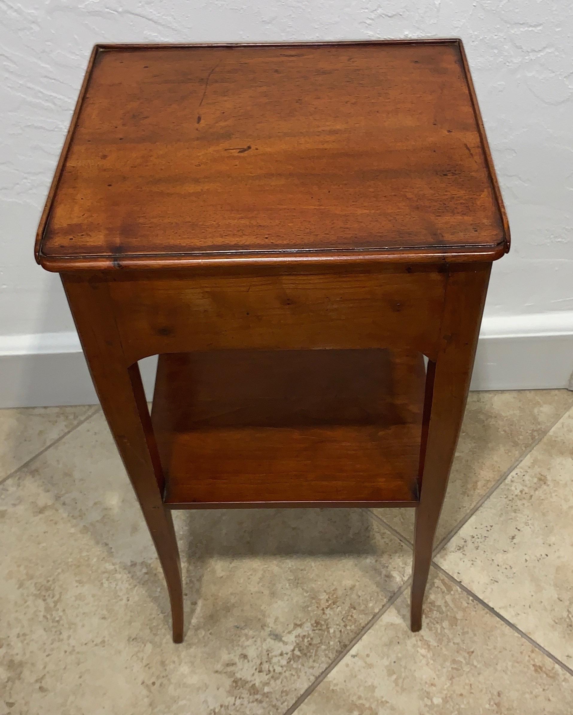 19th Century French Provincial Walnut Diminutive Side Table In Good Condition In Ft. Lauderdale, FL