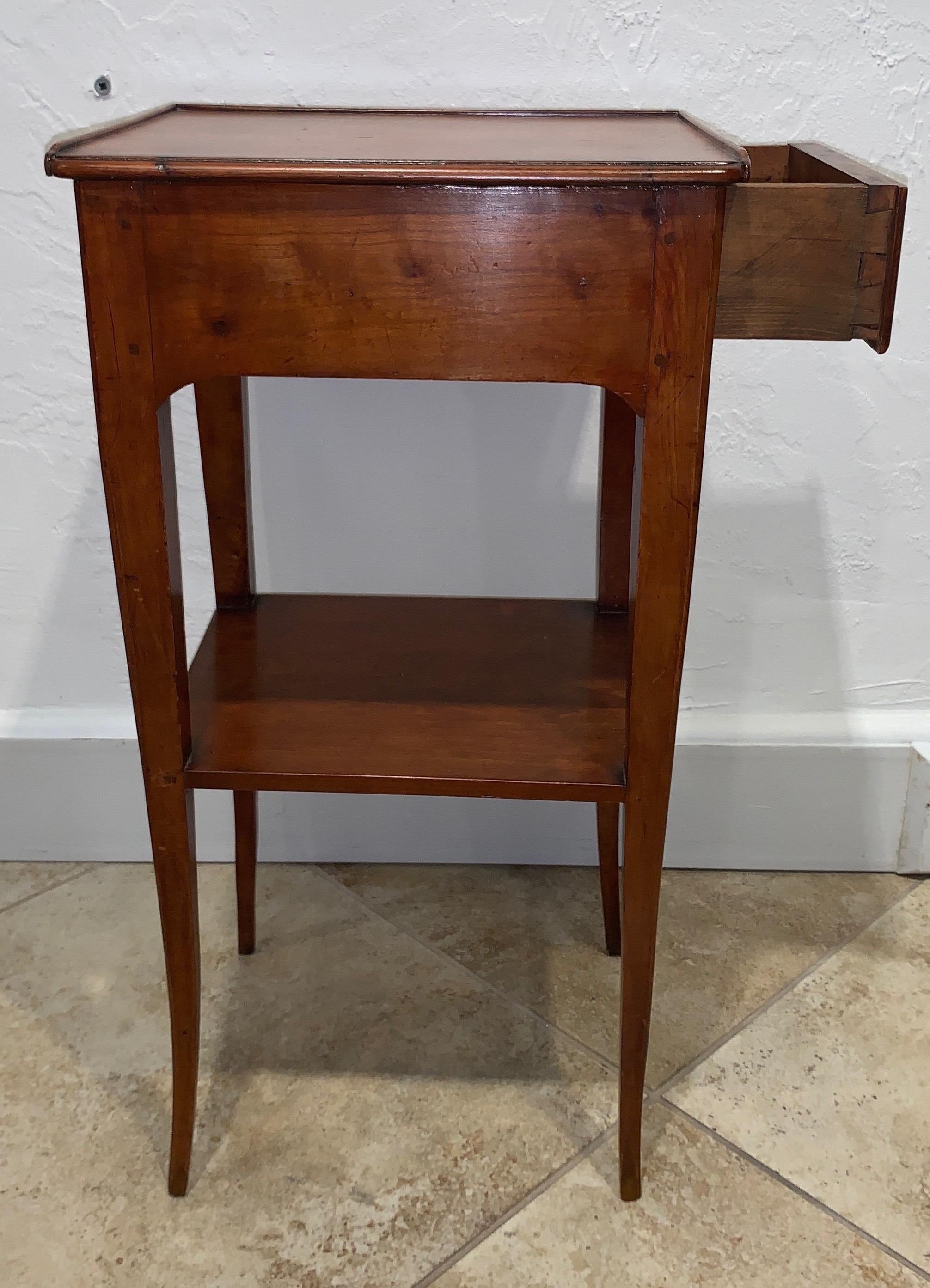 19th Century French Provincial Walnut Diminutive Side Table 1