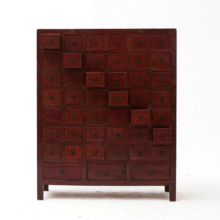 19th Ctr. Apothecary Medicine Chest with 45 Drawers For Sale at 1stDibs