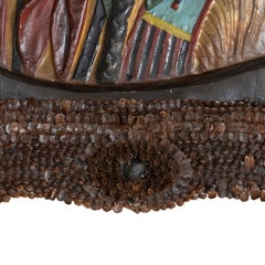 19th Ctry Paper Mache and Pinecone Native Portrait